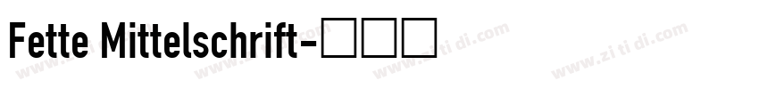 Fette Mittelschrift字体转换